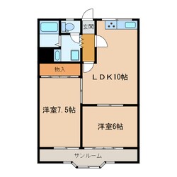 マンション川西の物件間取画像